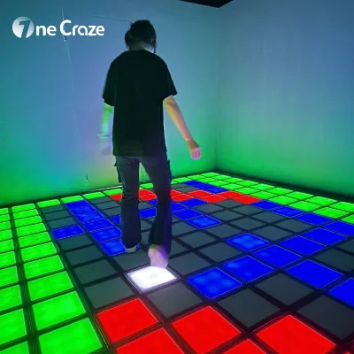 Indoor Amusement Park Commercial Interactive LED Floor Games Motion Sensing Dance Floor for Kids and Adults