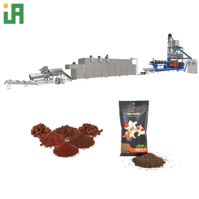 Maize Powder Wheat Flour and Soya Meal Ingredients Pet Animal Food and Feed Processing Line Double-screw Extruder & Dryer