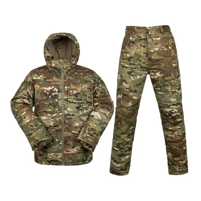 Waterproof Men Tactical Clothes Camo Hunting Suit Multicam Winter PaddedJackets Pants Windbreaker Tactical Uniform