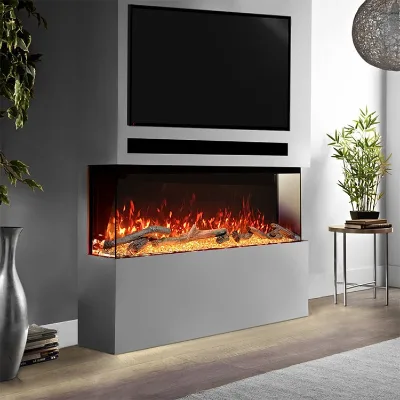 Made by the Factory Smart Cast Iron Fireplace LED False Fire Burner Automatic Change Color Lighting Electrical Fireplaces