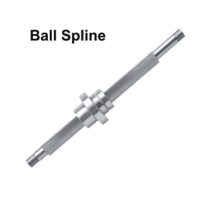 Wear Resistant Ball Spline LBS LBF Series GCr15 Nut Steel Balls Smooth Rotary Linear Motion Spline Parts