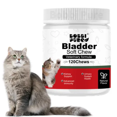 Wholesale 100 Count Pet Supplements Custom Label Cranberry Bladder Bites Cats' Kidney Urinary Tract Health Flavored Salmon Beef