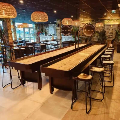 Good Quality 14 ft Solid Wood Shuffleboard Table