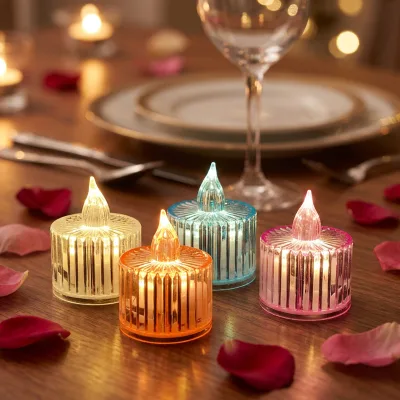 New Design Modern Flameless LED Candle Tea Lights for Party Camping Atmosphere Lamp