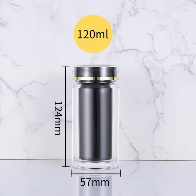 120ML PS Black Champagne Sipper Plastic Gift Bottle Mug Tumbler Transparent Pill Container Bottles