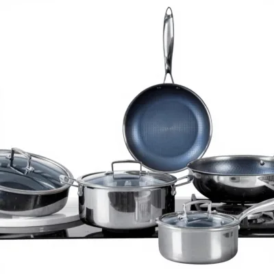 2026 Best Selling Polished Stainless Steel Pot Set Cookware Set Cooking Suitable for All Stoves