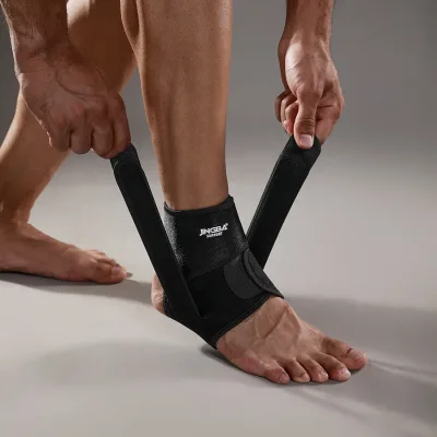 JINGBA 1 Piece Adjustable One Size Breathable Ankle Support with Ventilation Holes for Workout Bodybuilding