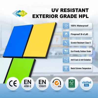 PANELS Impact Resistant Exterior Laminate Board for Industrial Site Wall Lining Exterior HPL for Heavy Duty Projects