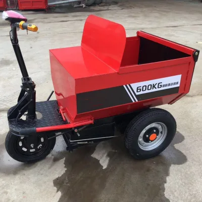 Stable Compact Battery Powered Electric Dump Trolley Electric Wheelbarrow Mini Dumper for Construction Material Handling Project