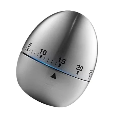 Creative Kitchen Mechanical Timer Egg-shaped Timer 60 Minutes Student Timer Baking Cooking Reminder