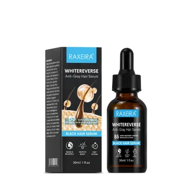 OEM ODM Natural Herbal Anti-Gray Hair Serum for Women Men Anti Hair Loss Repair Hair Care Growth White Hair to Black Hair Serum