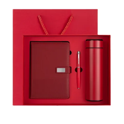 Business Custom Logo Thermos Cup Notepad Umbrella Set-Practical Companion Gift for Back to School New Year Enterprise Activities