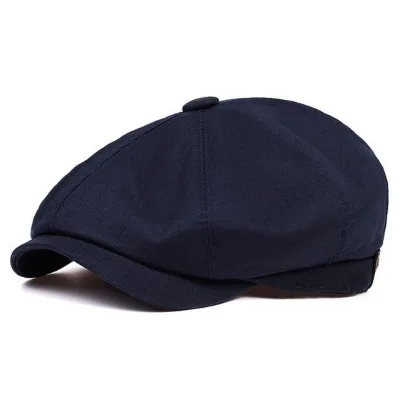 AZOV British Retro Men's Workwear Hat Thickened Warm Octagonal Cap Outdoor All-matching Peaked Cap for Women