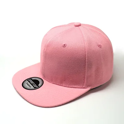 Wholesale Products Women Embroidered Custom Logo Snapback Hats Flat Birm 6 Panels Casual Solid Color Baseball Cap