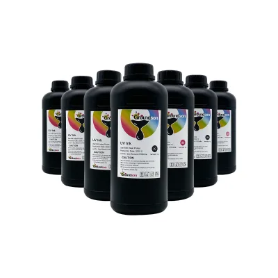 CMYK White Varnish Optional UV Curing Ink for Ntekes YC2513 uv flatbed printer