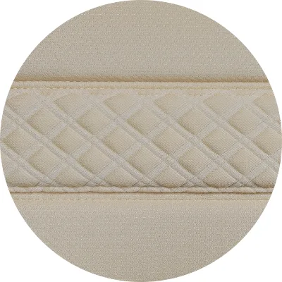 Apricot Checkered Layered Mattress Border Fabric