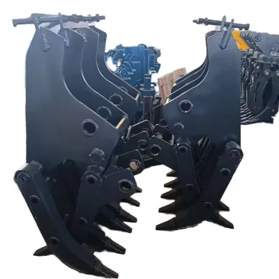 Direct Factory Sale High Efficiency Hydraulic Rotating Grapple for Crawler Excavator 2m Jaw Opening Steel Wood Stone Engine