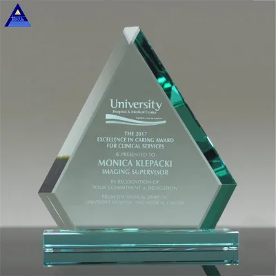Cheap High Quality Demi Diamond Jade Crystal Glass Award Tropy for Sale