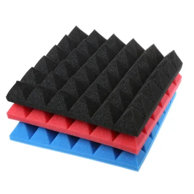 Pyramid Design Acoustic Foam Panels Fire Resistant Sound Foam Tiles Noise Reduction PU Foam for Recording Studio Bedroom Cinema