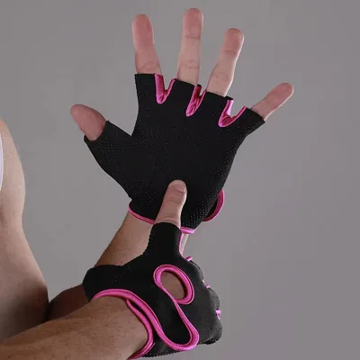 1 Pair Anti-Slip Half-Finger Wrist Guard Gloves Breathable Fitness Training Exercise for Men Women for Cycling Horizontal Bar