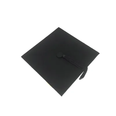 Black Mortarboard Cap Fashion University Hat for Unisex Bachelor Graduation Caps
