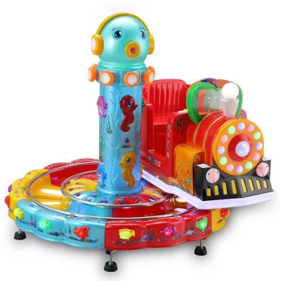Coin Operated Amusement Park Rides With Rail Octopus Train Trackless Train Kiddie Ride for Sale