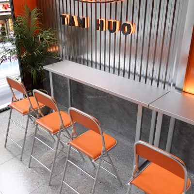 Wholesale Modern Stainless Steel Folding Chairs Outdoor Events Parties Weddings Bedrooms Patios Bathrooms Villas Studios