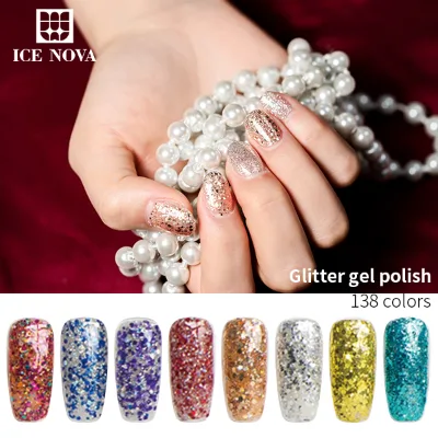 Diamond Nail Gel Polish New Shiny Colors Glitter Gel Polish Wholesale Glitter Nail Gel Polish