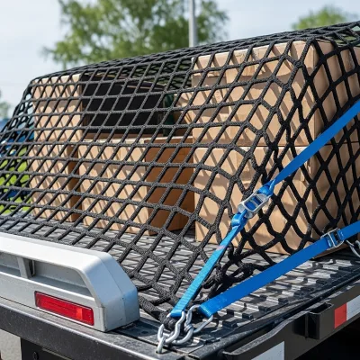 Polyester/PP Elastic Car Roof Rack Cargo Net with Cutting Service for Transportation
