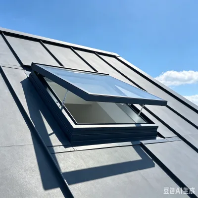100% Waterproof Customizable Vertical Aluminium Frame Tempered Glass Heat Insulation Automatic Home Roof Hatch Access Skylights