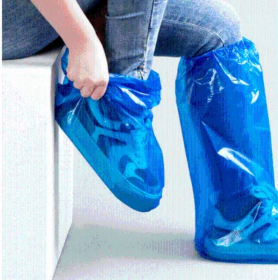 OEM Disposable Waterproof Boot Covers PP CPE HDPE PE Microporous Clear Non-Slip Non Woven CE Certified