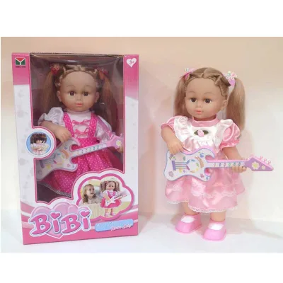 Kids Toys 16 Inch Baby Girl Doll with Guitar Sound Control Baby Doll Toy, Electronic Dolls for Wholesale