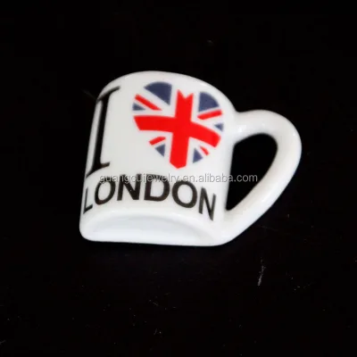 Custom logo Printed London Cyprus Italy Tourist Souvenir Porcelain Map Fridge Magnets