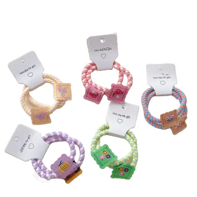 2023 New Arrivals Children Jewelry Hair Rope Simple Small and Cute Packaging Can Be Custom Kids Hair Head Band