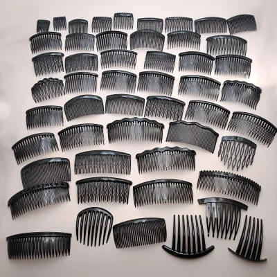Black Plastic Hair Combs Multi Style Side Hair Comb Collection Smooth Teeth Hair Clips Fashion Hair Decor for Women Hairstyle
