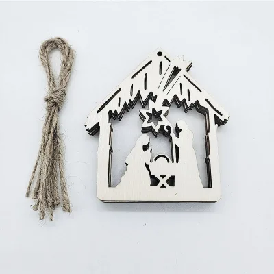 Religious Wooden Figurine of Jesus' Birth