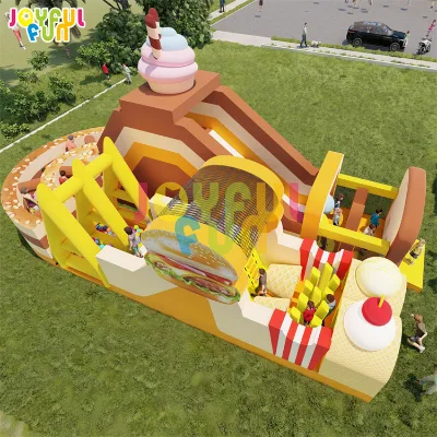 JOYFUL FUN Desserst Inflatable Bouncy Castle Inflatable Jumping Castle