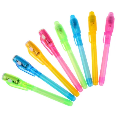Led Invisible Light Illuminates Plastic Money Detector Highlighter UV Magic Toy Pen