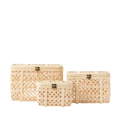 Hot Deal Natural Bamboo Baskets Laundry Baskets Handmade