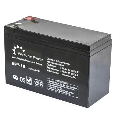 Hot Selling Rechargeable Valve Regulated 12V AGM Deep Cycle Battery 9Ah for UPS and Lighting Applications