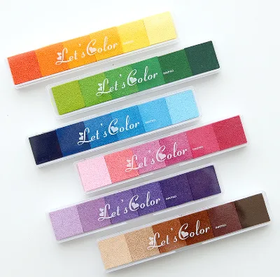 New Best Sell Gradient Rainbow Ink Pad for Finger Painting