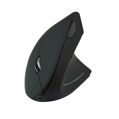 High Precision Dual-Mode Rechargeable Vertical Mouse Silent Click for Left-Handed Silent Click USB Interface for Work Play