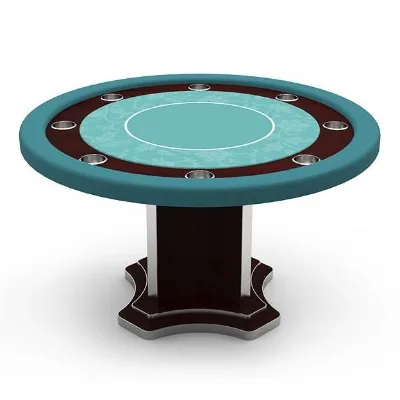YH Exquisite Design Quadrangular Arc Texas Poker Table With Runway Stainless Cup
