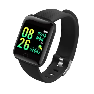 116 Plus D13 IP67 Waterproof Smart Wristband Watch Pedometer Music Player Heart Rate/Blood Pressure Monitor TFT Display Unisex