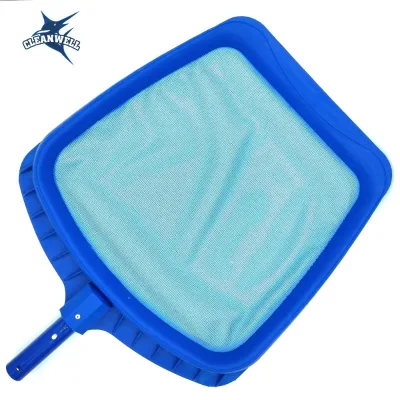 Cleanwell Professional Heavy Duty Leaf Skimmer Molded Frame and Snap Adapt Handle - Fits Standard Swimming Pool Poles