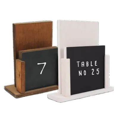 Wooden Menu Holder Wood Table Stand Drink Menu Card Holder for Promotion