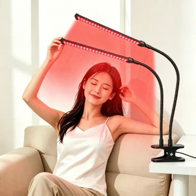 Red Light Beauty Lamp Household Use 2-Piece Flexible Bending Telescopic Large Row Lamp LED Red Light Lamp