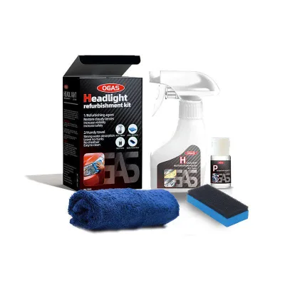 Professional Headlight Restoration Kit Restore Protection Polish Spray for Old Car Headlamps 180ml+10ml Private Label OEM