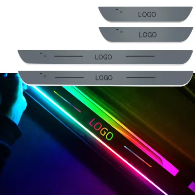 Kevanly Car Welcome Door Threshold Lighting LED Symphony Atmosphere Protection Strip Light DC 5V Universal Fitment Rainbow