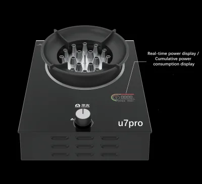 Built-In Induction Cooktop with Real Flame Technology No Gas Required for Household RV Car Use